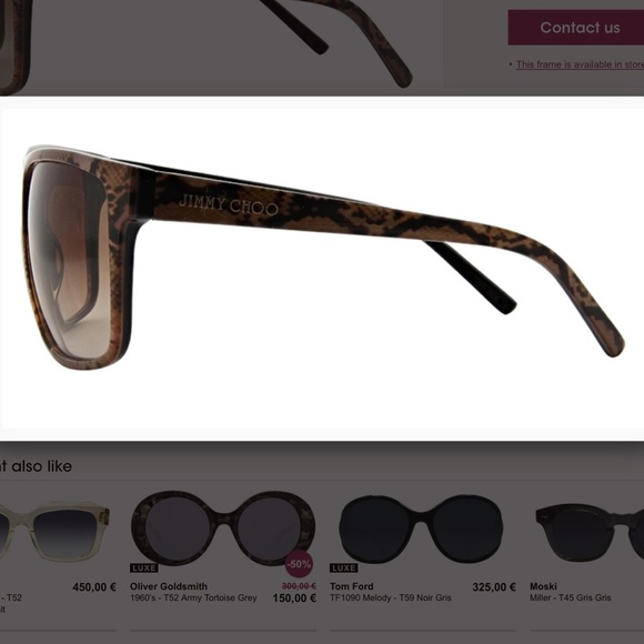 New Jimmy Choo roxanne leopard Sunglasses - Picture 2 of 7